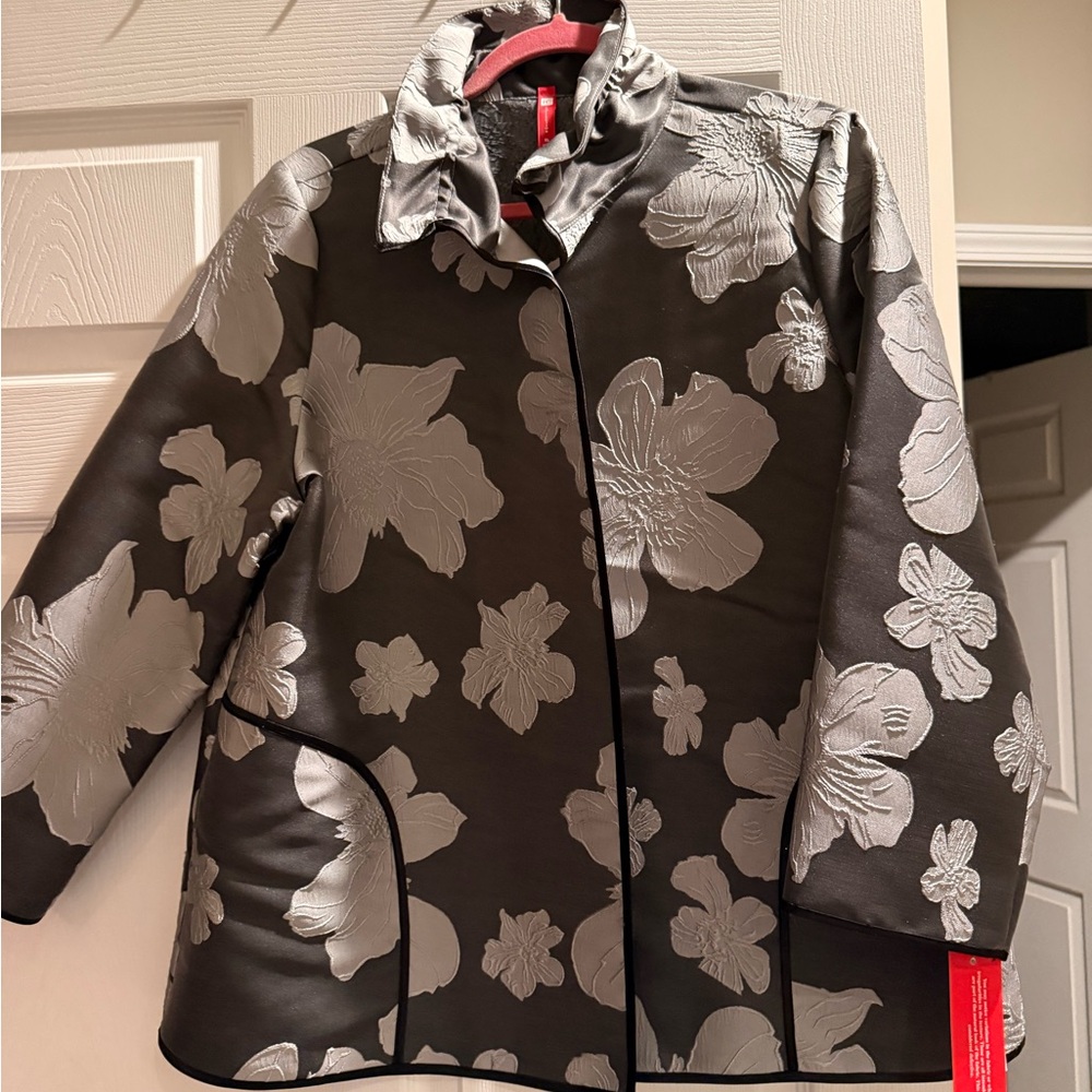Floral Black and Silver Jacket